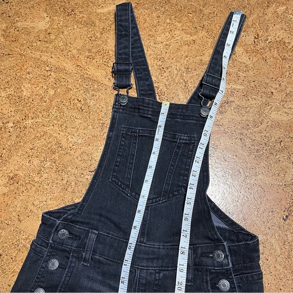 Old Navy Skinny Overalls In Washed Black Sz 4 Petite - Picture 12 of 16